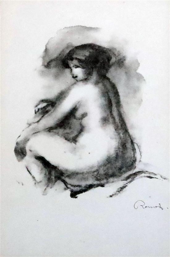 Pierre-Auguste Renoir (1841-1919) Etude de Femme nue, assise 11.75 x 7.5in.